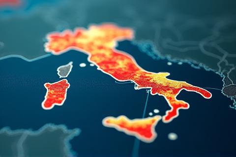 Map showing coverage analysis.